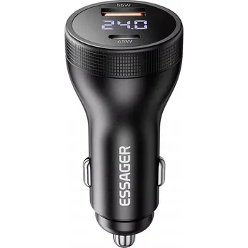 Essager 100W nabíječka automobilová USB-C + USB-A