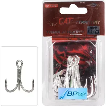 Rybářský háček MIKADO - Trojháčky CAT TERRITORY vel. 2 3 ks