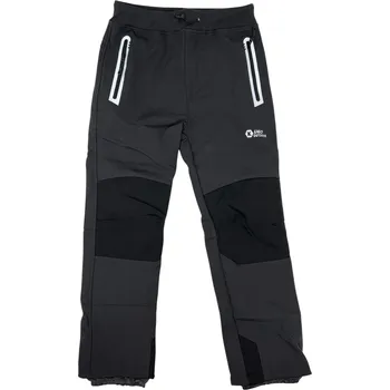 Dívčí oblečení Kugo Dívčí černé zateplené softshellové kalhoty s gumou v pase a manžetami 02 Barva: Černá, Velikost: 158