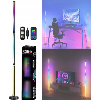 Stojací lampa VYSOKÁ PODLAHOVÁ LED LAMPA RGB ROHOVÁ NOČNÍ LAMPA 120 CM S DÁLKOVÝ OVLADAČ