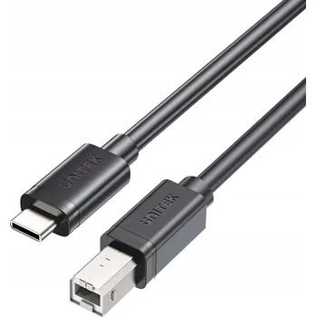 Datový kabel Unitek kabel pro tiskárnu USB-C na USB-B 2.0 černý 5m