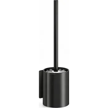 WC štětka WC štětka hliníková černá s nádobou stojící nebo nástěnná kulatá