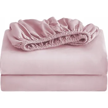 Prostěradlo PROSTĚRADLO S GUMOU JERSEY BAVLNA 200X220 +25CM RŮŽOVÉ