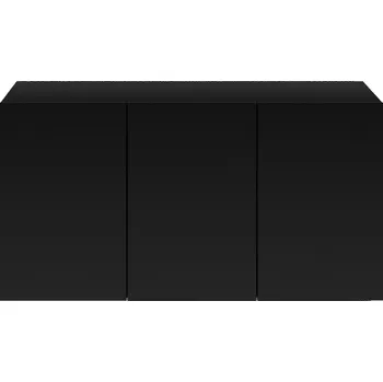 Komoda Moderní závěsná komoda v černé barvě s minimalistickým designem – 3 Dvířka