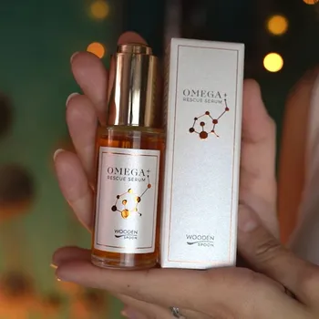 Pleťové sérum Nočné pleťové olejové sérum Omega+ Wooden Spoon 30ml