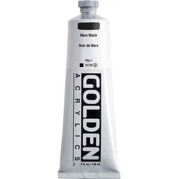 Vodová barva Akrylová barva Golden Heavy Body - 1200 Mars Black Objem: 148 ml