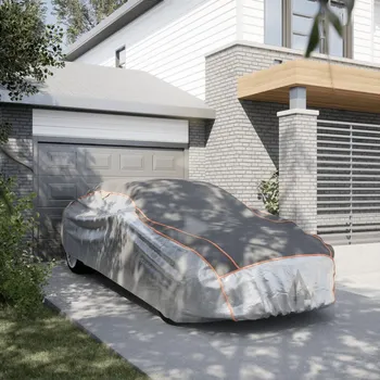 Plachta na motorové vozidlo vidaXL Autopotah pro sedan proti kroupám celý S šedý a stříbrný