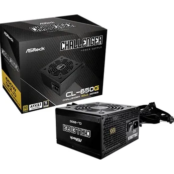 Počítačový zdroj ASROCK zdroj CL-650G,650W, 80Plus Gold, 120 mm, ATX 3.1