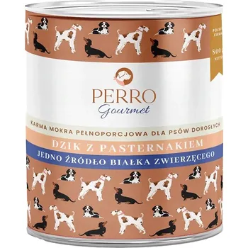 Krmivo pro psa Perro Gourmet Monoproteinové Krmivo Vlhké Kančí s Pastinákem 800g pro Psa