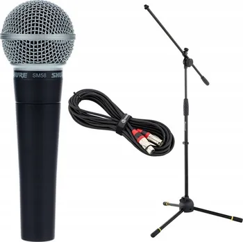 Mikrofon Shure SM58-Set - Shure SM58 LC + Stojan na mikrofon K&M + Kabel Sommer Basic