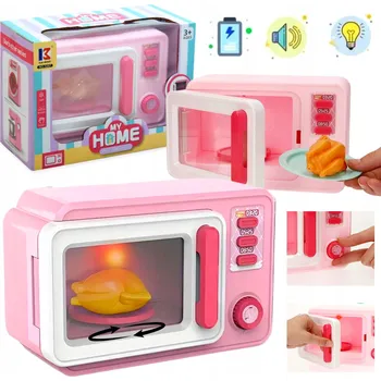 Mikrovlnná trouba Hračka MIKROVLNNÁ TROUBA pro děti RŮŽOVÁ zvuk světlo MIKROVLNKA dárek