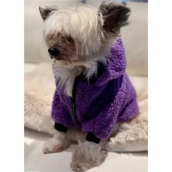 Obleček pro psa Mikina pro psa, fialová na zip (Psí oblečky pro psy)