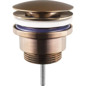 Umyvadlo Sapho Umyvadlová výpust 5/4“, click-clack, velká zátka, 10-55mm, měď mat