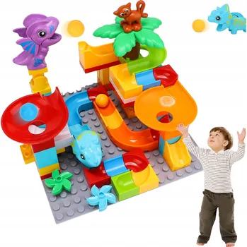 ostatní stavebnice Kuličková DRÁHA KULIČKOVÉ STAVEBNICE KULODROM LABYRINTY KULIČKY SADA 55 DÍLŮ