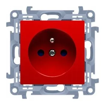 Elektrická zásuvka Zásuvka, Nástěnná elektrická lišta Kontakt-simon červená