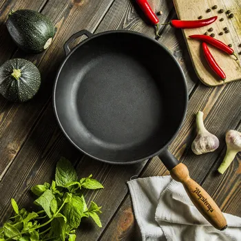 Pánev Litinová pánev MAYSTERNYA WOOD 28 cm