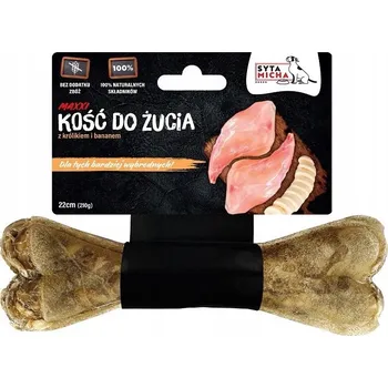 Pamlsek pro psa Syta Micha žvýkací kost pro vybíravé psy MAXXI králík s banánem 22 cm