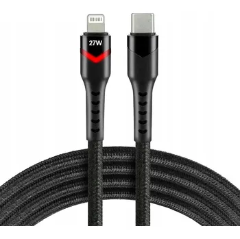 Datový kabel Kabel Everactive USB-C - Apple Lightning 1 m černý