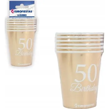 50 let narozeniny anglické zlaté papírové kelímky