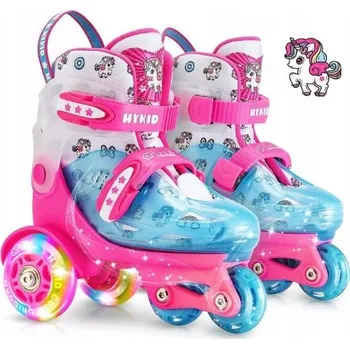 Kolečkové brusle Kolečkové Brusle Meteor Mermaid bílá, růžová, zelená vel. 25-28