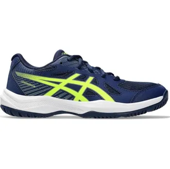 Dětská sálová obuv Dětská sálová obuv ASICS UPCOURT 6 GS 1.5 Modrá, Reflexní neon, Bílá