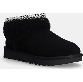 Dámská zimní obuv Semišové sněhule UGG Classic Ultra Mini Maxi Curly 1158263.BLK černá 99X, EUR 39