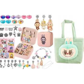 kreativní sada Kreativní sada na výrobu bižuterie + roztomilá plyšová kabelka Labubu