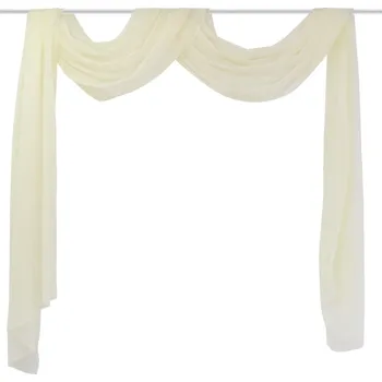 Sprchový závěs Průsvitný voálový závěs 140 x 600 cm, krémový