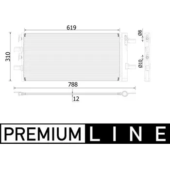 Výparník klimatizace Kondenzátor, klimatizace MAHLE AC 892 000P