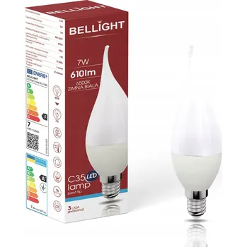 Žárovka LED žárovka C35 230V 7W 6500K 610lm E14 Plamínek