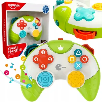Hračka pro nejmenší INTERAKTIVNÍ HRAČKA PAD OVLADAČ PRO DĚTI SVĚTLO ZVUK HRAČKOVÁ KONZOLE