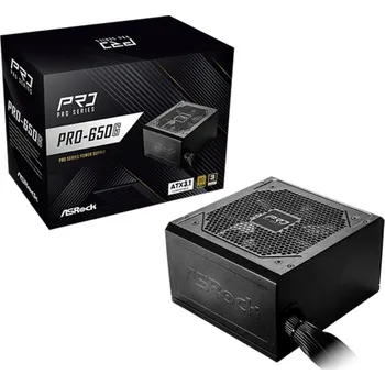 Počítačový zdroj ASROCK zdroj PRO-650G,650W, 80Plus Gold, 120 mm, ATX 3.1