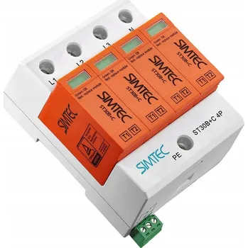 Jistič Varistorový omezovač přepětí typ 1+2 4P 230V IP20 Simet 85201010