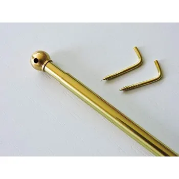 Prostěradlo Výsuvná tyč Ø7 70-110 cm, leštěná mosaz, lesklá, 70-110 cm