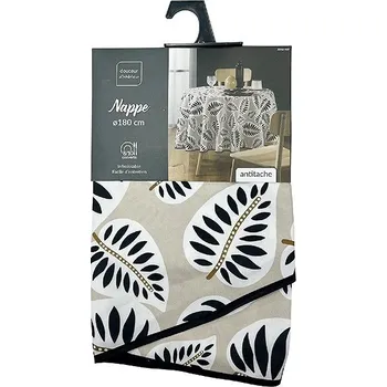 ubrus Douceur d'intérieur Kulatý polyesterový ubrus s potiskem Alma 180 cm