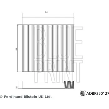 Filtr do auta Filtr vzduchu v interiéru BLUE PRINT ADBP250127