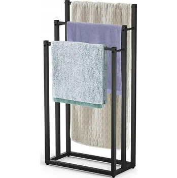 Věšák STOJAN VĚŠÁK NA RUČNÍKY STOJACÍ PODLAHOVÝ KOUPELNOVÝ 3 RAMENA KOVOVÝ
