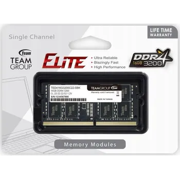 Operační paměť Paměť RAM DDR4 Team Group TED416G3200C22-S01 16 GB