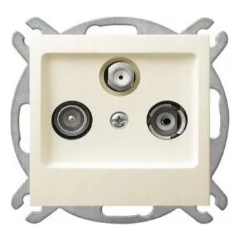 Elektrická zásuvka Anténní zásuvka nástěnná Ospel béžová GPA-GS/m/27