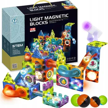 ostatní stavebnice Svítící magnetické stavebnice click4TOYS 110 dílků