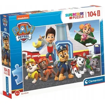 Puzzle Clementoni 104dílné Puzzle 104 Maxi Puzzle Super Color Tlapková patrola