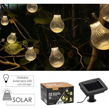 Venkovní osvětlení Světelná girlanda GardenLine 580 cm solární bílá