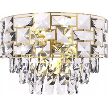 Nástěnné svítidlo Zlaté nástěnné svítidlo s křišťál Milagro Luxuria ML8893 E14