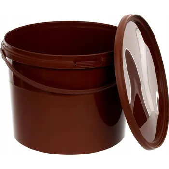 Dóza na potraviny BenBow Kbelík s víkem 10l hnědý