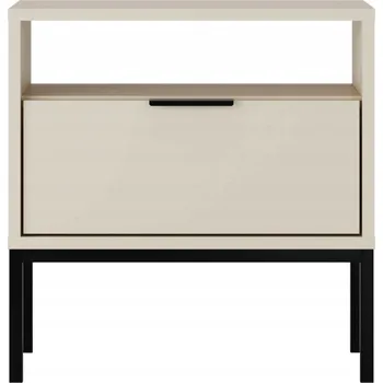 Noční stolek Moderní Noční Stolek Kašmír, Černé Nohy - Stylový Design