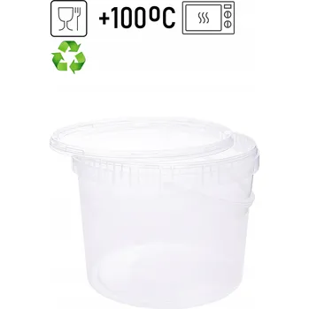 kbelík Plastový kbelík s víkem 10L PRŮHLEDNÝ POTRAVINÁŘSKÝ