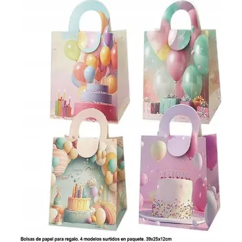 Dárková taška Ouda Party - Velká taška na dárky s potiskem balónků k narozeninám