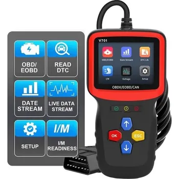 Autodiagnostika Automobilový diagnostický nástroj OBD2, profesionální čtečka kódů závad motoru pro všechny