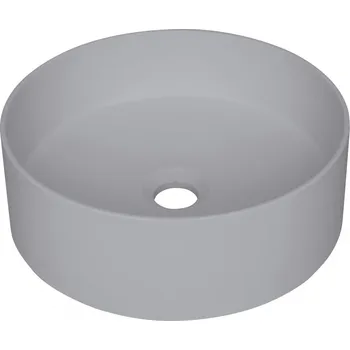 Umyvadlo na desku kulaté Deante Silia 36 cm šedé