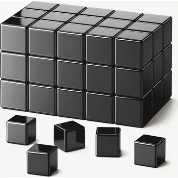 ostatní stavebnice Neodymové magnety černé kostky, magnetické stavebnice 1 cm, 50 Ks (B049)